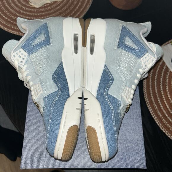 Nike Air Jordan 4 Retro Denim shoes Sail Gum Women’s 11/men 9.5 - Picture 3 of 9
